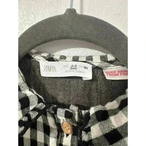 Zara Girls Dress with Peter Pan Collar, 2-3T - Picture 3 of 4